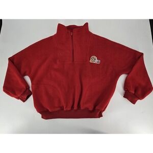 San Francisco 49ers Chalkline Fleece Jacket Adult Large Red Embroidered Vintage